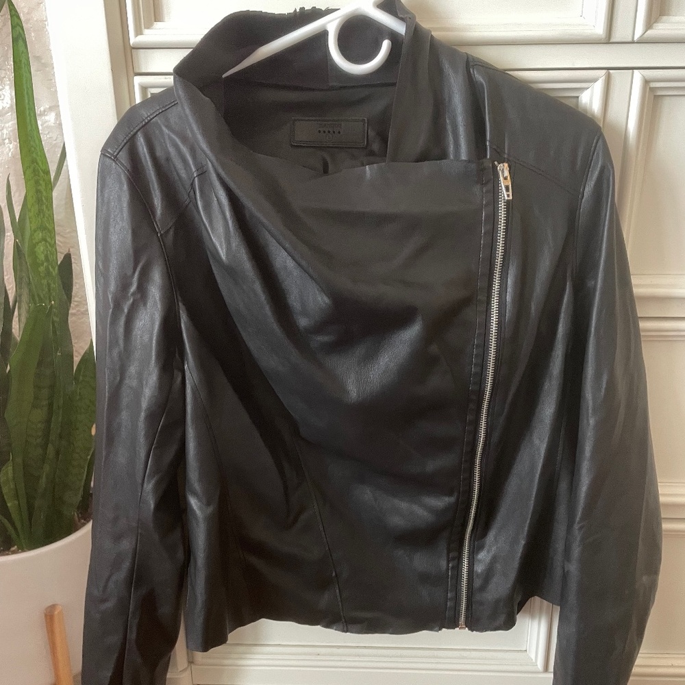 Blank NYC Faux Leather Distressed Jacket
